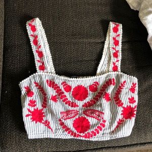 Forever 21 floral crop top